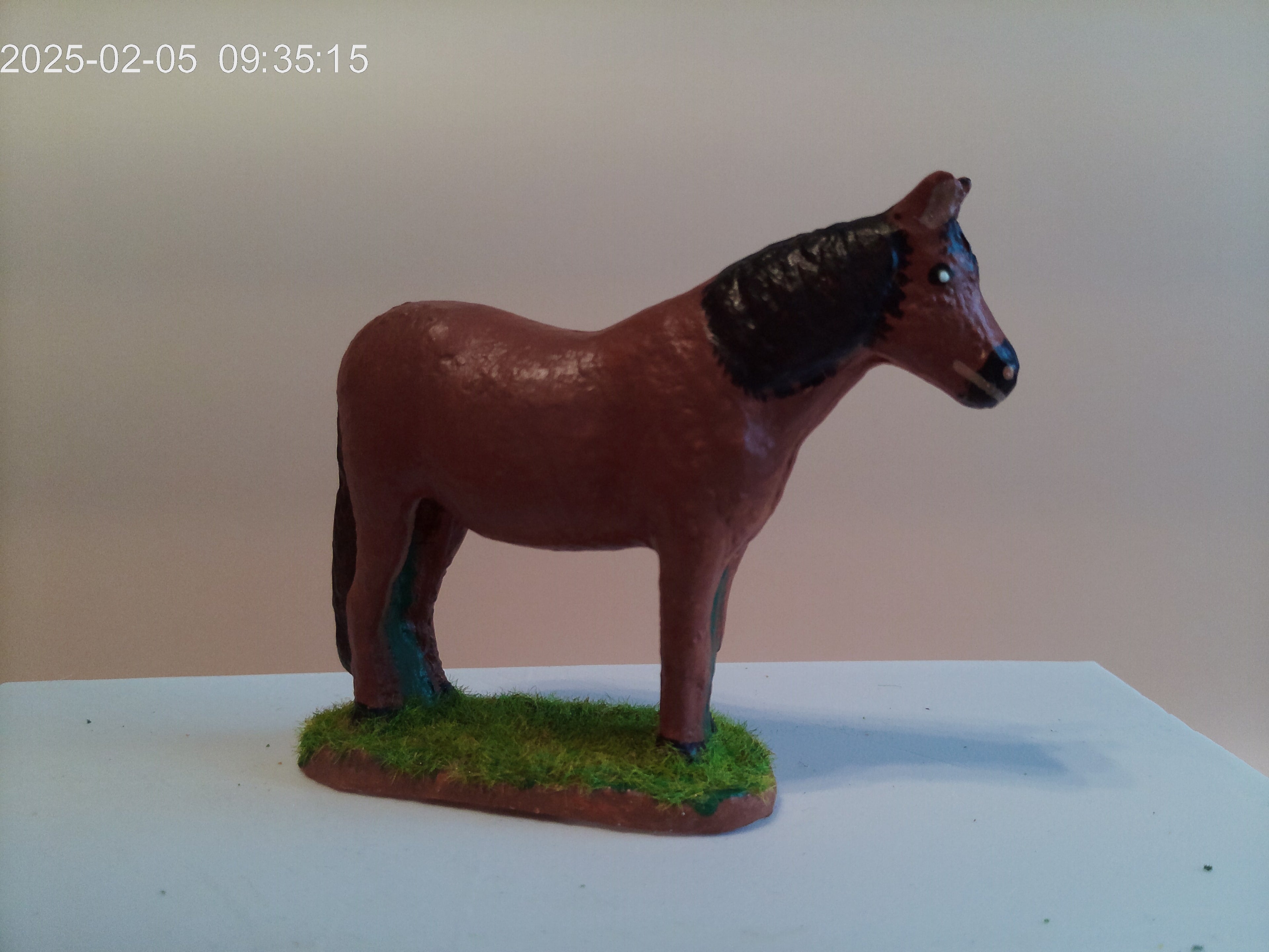 Cheval santon provençal figurine crèche artisanale