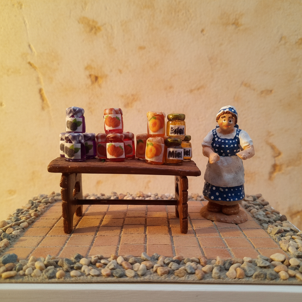 Étalage de confitures artisanal provençal