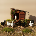 Poules Soie – santons provençaux artisanaux peints à la main